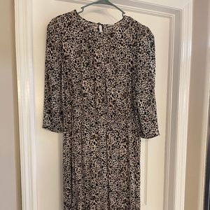 Midi animal print dress